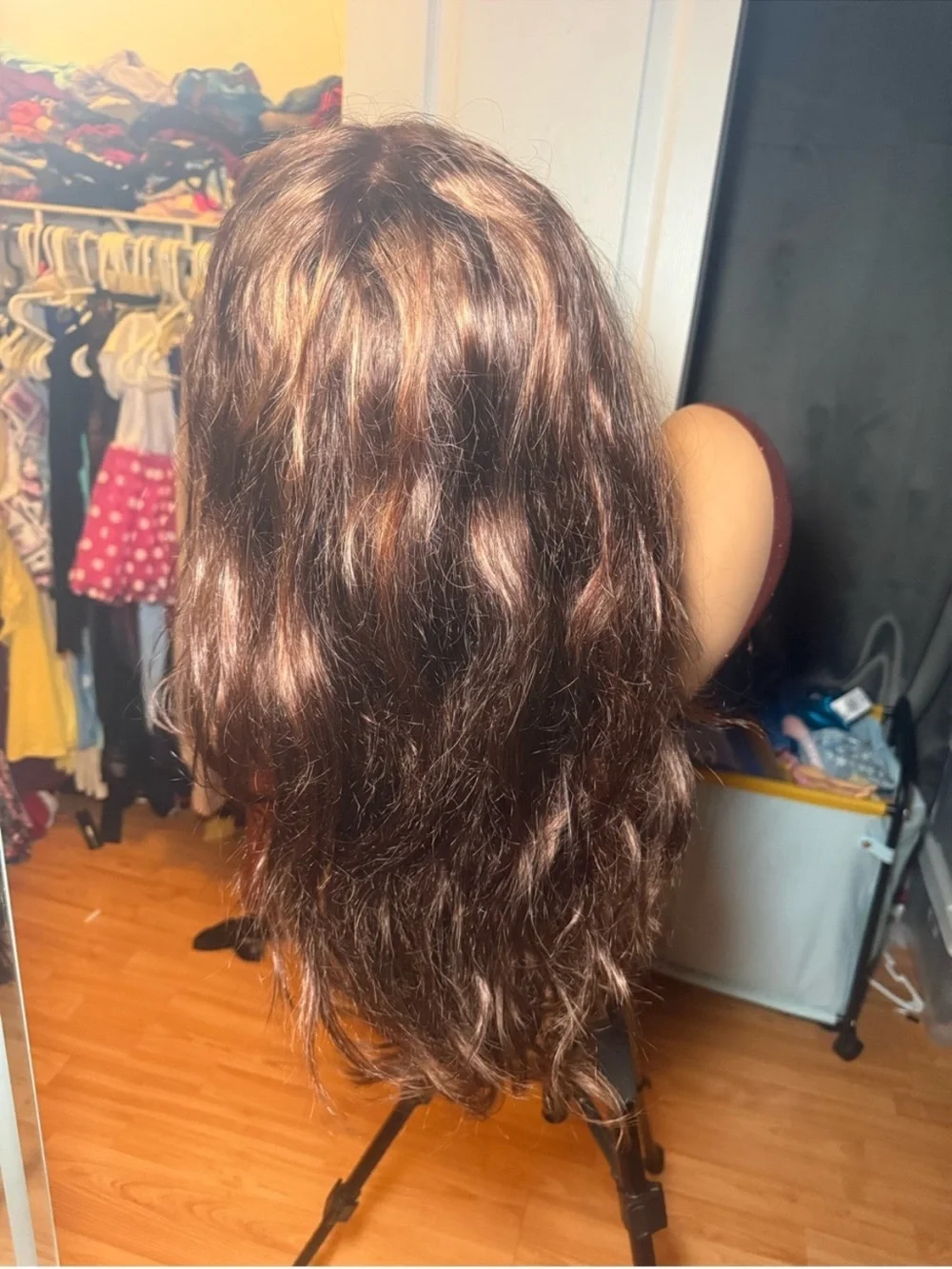 100% Human Hair Brown Auburn Lace Front Wig - 13x4 Lace